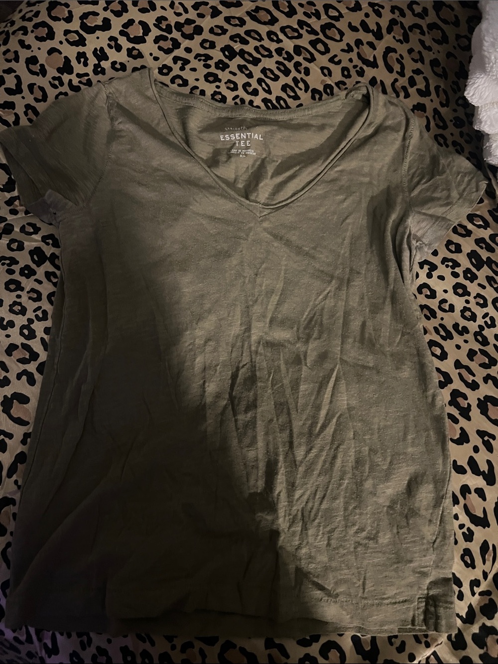 Women's Olive V-Neck T-Shirt